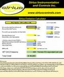 SIRIUS EMISSIONS CONTROL CALCULATOR